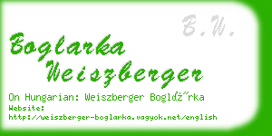 boglarka weiszberger business card